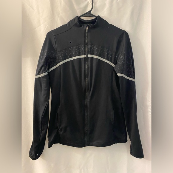 Fabletics Black Performance Jacket with Silver Accents - Picture 1 of 4
